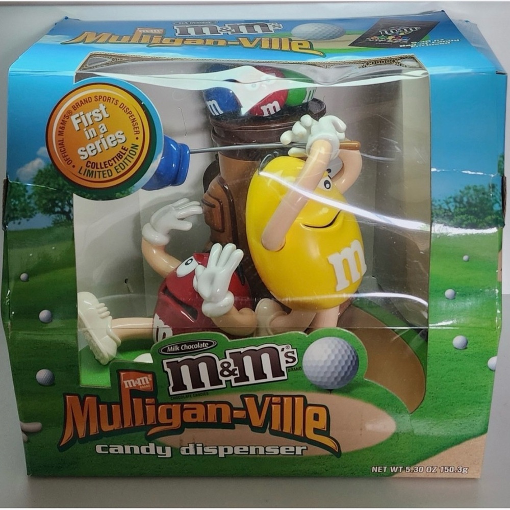 M&M's Mulligan-Ville Candy Dispenser - Yellow, Red, Brown